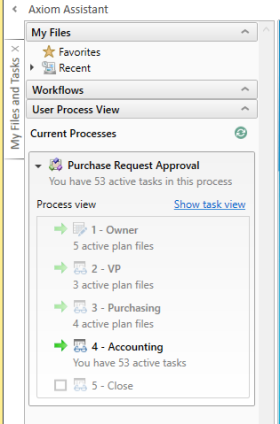 View process notifications