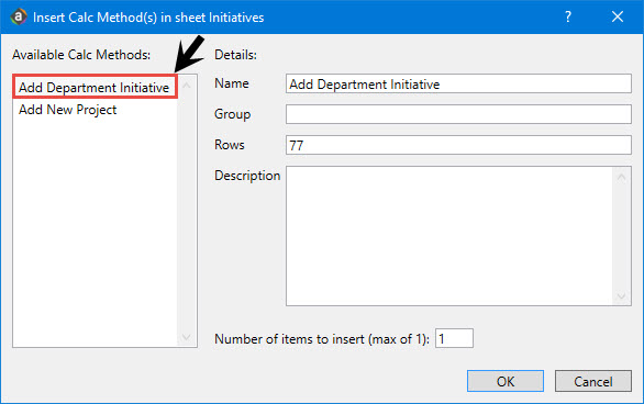Add Department Initiative